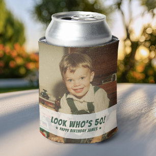 Kijk Wie 50 Retro Verjaardagsfeest Favoriete Foto Blikjeskoeler