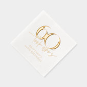 Kijk wie 60 grappige eenvoudige 60e verjaardag is folie servetten (Rechts)