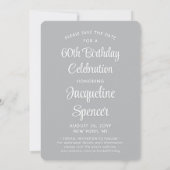 Kijk wie 60 is Moderne foto nummers verjaardagsfee Save The Date (Achterkant)
