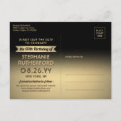 Kijk wie 60 verjaardagsfeestje bewaart de datum 2  aankondigingskaart (Achterkant)