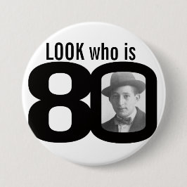 Kijk wie 80 foto's zwart-wit knoop/badge is ronde button 7,6 cm