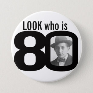 Kijk wie 80 foto's zwart-wit knoop/badge is ronde button 7,6 cm