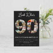 kijk wie 90 is Aanpasbare Fotosamenstelling  Kaart (Staand voorkant)