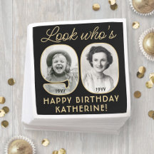 Kijk wie 90 is Zwart & Goud Verjaardag 2 Foto