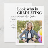 KIJK WIE Afstuderen het Afstuderen van de Foto Aankondiging (Voorkant / Achterkant)