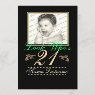 Kijk wie er 21 is Foto Kaart