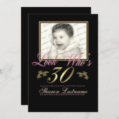 Kijk wie er 30 is Foto Kaart (Voorkant / Achterkant)