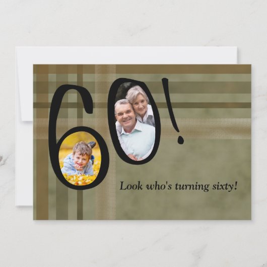 Kijk wie er 60 draait - uitnodiging van de Birthda (Voorkant)