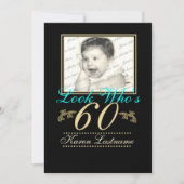 Kijk wie er 60 is Foto Kaart (Voorkant)
