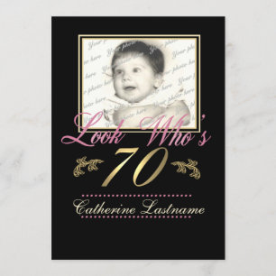 Kijk wie er 70 is Foto Kaart