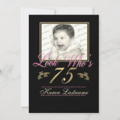 Kijk wie er 75 is Foto Kaart (Voorkant)