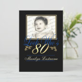 Kijk wie er 80 is Foto Kaart (Staand voorkant)