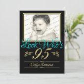 Kijk wie er 95 is Foto Kaart (Staand voorkant)