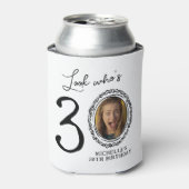 Kijk wie er dertig is Foto 30e verjaardag Blikjeskoeler (Blikje Voorkant)