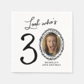 Kijk wie er dertig is Foto 30e verjaardag Servet (Voorkant)