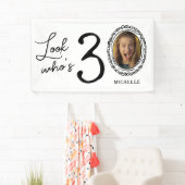 Kijk wie er dertig is Foto 30e verjaardag Spandoek (Insitu)