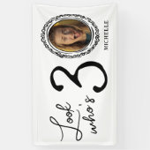 Kijk wie er dertig is Foto 30e verjaardag Spandoek (Verticaal)