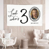 Kijk wie er dertig is Foto 30e verjaardag Spandoek