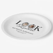 Kijk wie er is afgestudeerd Foto Afstudeerfeestje Papieren Bordje (Gekanteld)