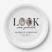 Kijk wie er is afgestudeerd Foto Afstudeerfeestje Papieren Bordje (Voorkant)