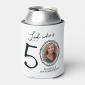 Kijk wie er vijftig is Foto 50e verjaardag Blikjeskoeler (Blikje Voorkant)