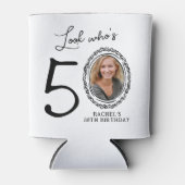 Kijk wie er vijftig is Foto 50e verjaardag Blikjeskoeler (Voorkant)