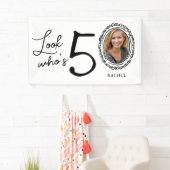 Kijk wie er vijftig is Foto 50e verjaardag Spandoek (Insitu)