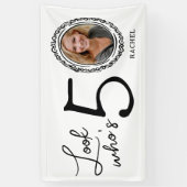 Kijk wie er vijftig is Foto 50e verjaardag Spandoek (Verticaal)