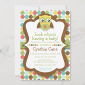 Kijk wie heeft een Baby - Uil Baby shower Unisex Kaart (Voorkant)