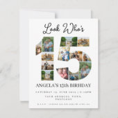 kijk wie is 15 Foto Collage quinceaneras tiener Kaart (Voorkant)