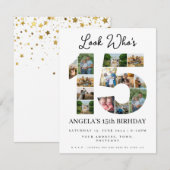 kijk wie is 15 Foto Collage quinceaneras tiener Kaart (Voorkant / Achterkant)