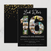 kijk wie is 16 lieve zestien verjaardag Foto uitno Uitnodiging Briefkaart (Voorkant / Achterkant)