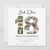 kijk wie is 18 Foto Collage tiener verjaardag Kaart (Voorkant)