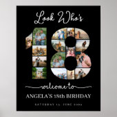 kijk wie is 18  Photo Collage teken Poster (Voorkant)
