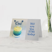 "KIJK WIE IS 1" BIRTHDAY WISH KAART (Voorkant)