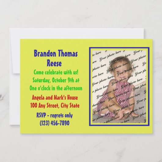 Kijk Wie is 2 / Verjaardag Kaart (Achterkant)