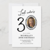 Kijk Wie is 30 foto volwassen verjaardag Kaart (Voorkant)