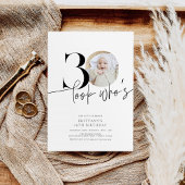 Kijk wie is 30 Moderne eenvoudige foto 30e verjaar Kaart