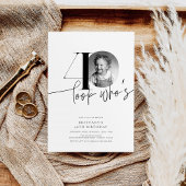 Kijk wie is 40 Moderne Eenvoudige 40e Verjaardag Kaart