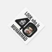 Kijk wie is 40ste verjaardag 2 foto's zwart feest servet (Hoek)