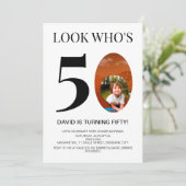 Kijk wie is 50 50ste verjaardagsfeestje voor manne kaart (Staand voorkant)