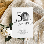 Kijk wie is 50 eenvoudige elegante 50ste verjaarda kaart