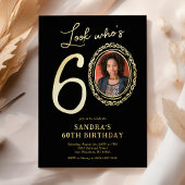 Kijk Wie is 60 foto volwassen verjaardag Folie Uitnodiging