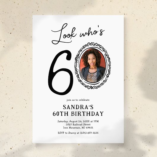 Kijk Wie is 60 foto volwassen verjaardag Kaart
