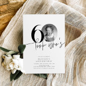 Kijk wie is 60 Grappige Foto Eenvoudige 60e Verjaa Kaart