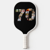 kijk wie is 70  Fotocollage Pickleball Paddle (Voorkant)