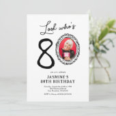 Kijk Wie is 80 foto volwassen verjaardag Kaart (Staand voorkant)