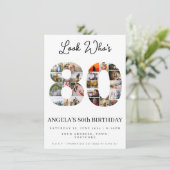 kijk wie is 80 grootouder verjaardag Foto Collage Kaart (Staand voorkant)