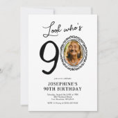 Kijk Wie is 90 foto volwassen verjaardag Kaart (Voorkant)