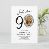 Kijk Wie is 90 foto volwassen verjaardag Kaart (Staand voorkant)